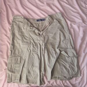 Beige Cargo Jorts